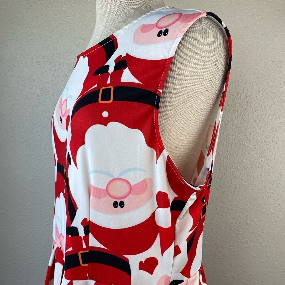 Sleeveless Santa Midi Dress Size L EUC - Picture 4 of 8